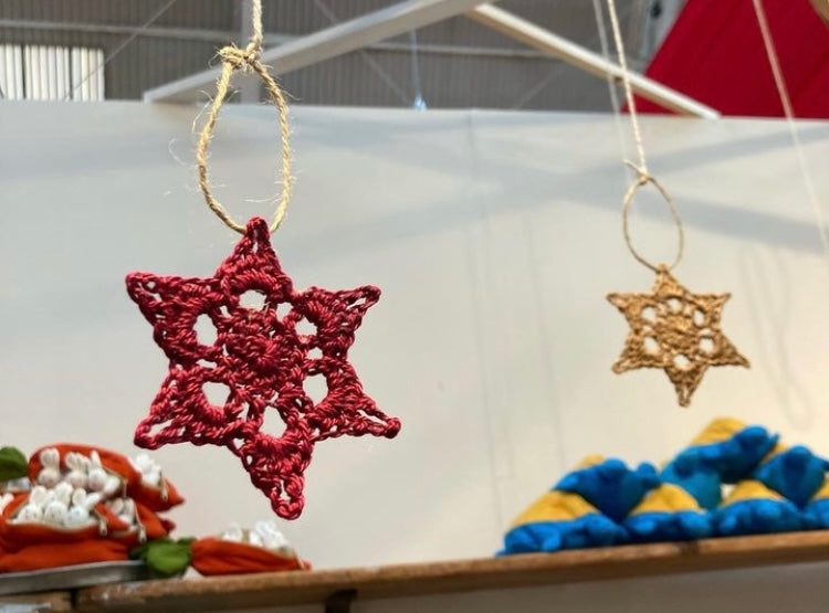 Set of 3 crocheted decorations