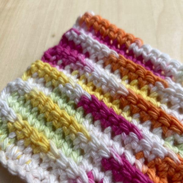 Hand Crocheted Ribbed Cotton Scrubbies