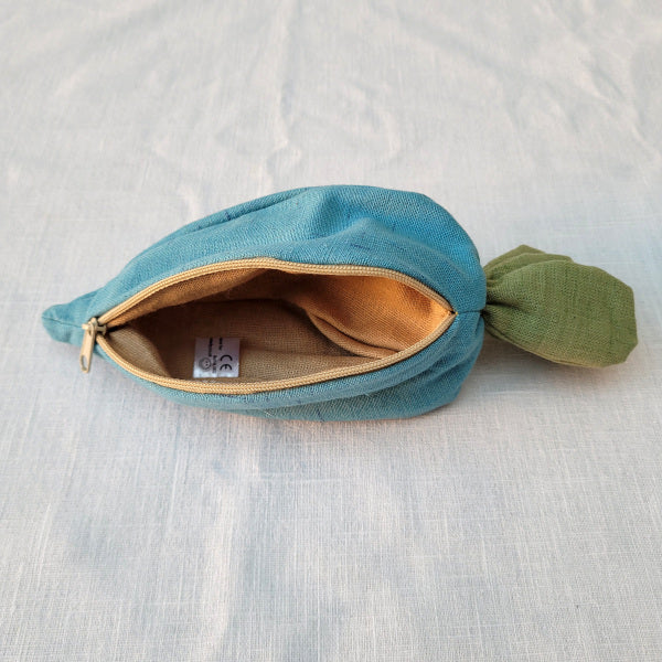 White, Brown, Grey Bunnies in a hand dyed soft cotton carrot