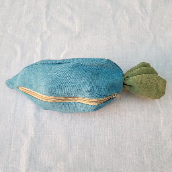 White, Brown, Grey Bunnies in a hand dyed soft cotton carrot