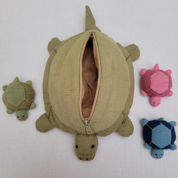 Superior Mother Tortoise and Triplets