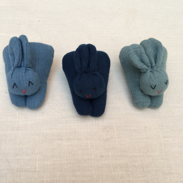 Indigo Bunnies hand dyed soft cotton