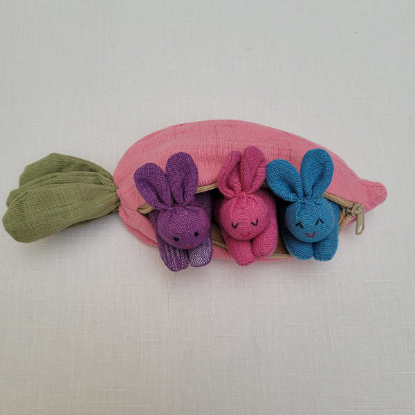 Tartan Bunnies in a Pink Carrot
