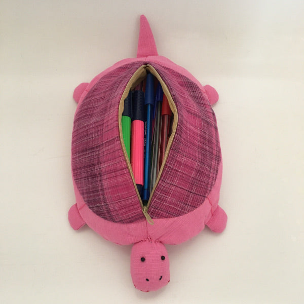 Giant tortoise pencil case/makeup bag. Precious Treasure bag.