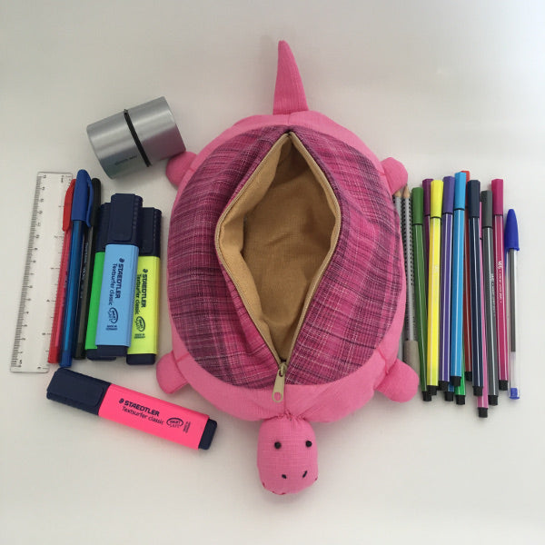 Giant tortoise pencil case/makeup bag. Precious Treasure bag.