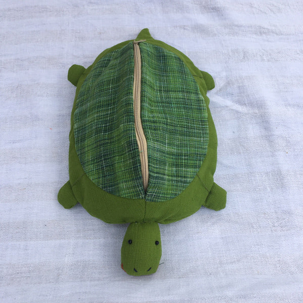 Giant tortoise pencil case/makeup bag. Precious Treasure bag.