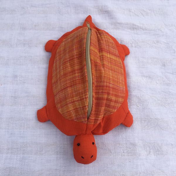 Giant tortoise pencil case/makeup bag. Precious Treasure bag.