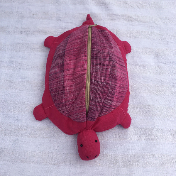 Giant tortoise pencil case/makeup bag. Precious Treasure bag.