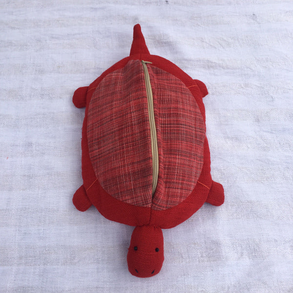 Giant tortoise pencil case/makeup bag. Precious Treasure bag.