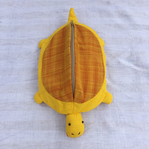 Giant tortoise pencil case/makeup bag. Precious Treasure bag.