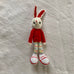 Adorable Long stripy legged,  Big eared, Huge boots, hand crochet Bunny. Best sellers