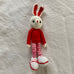 Adorable Long stripy legged,  Big eared, Huge boots, hand crochet Bunny. Best sellers