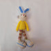 Adorable Long stripy legged,  Big eared, Huge boots, hand crochet Bunny. Best sellers