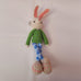 Adorable Long stripy legged,  Big eared, Huge boots, hand crochet Bunny. Best sellers
