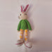 Adorable Long stripy legged,  Big eared, Huge boots, hand crochet Bunny. Best sellers