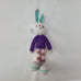 Adorable Long stripy legged,  Big eared, Huge boots, hand crochet Bunny. Best sellers