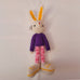 Adorable Long stripy legged,  Big eared, Huge boots, hand crochet Bunny. Best sellers