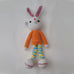 Adorable Long stripy legged,  Big eared, Huge boots, hand crochet Bunny. Best sellers