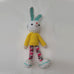 Adorable Long stripy legged,  Big eared, Huge boots, hand crochet Bunny. Best sellers