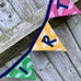 100% cotton handmade birthday bunting in gorgeous bright colours!
