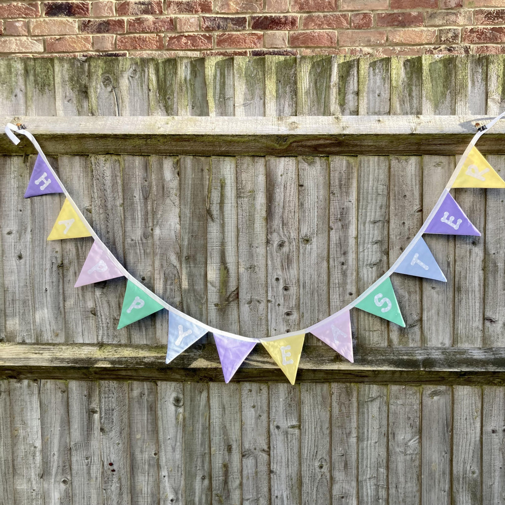 100% cotton handmade Easter bunting in gorgeous pastel colours!