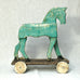 Painted Wooden Horse on wheels