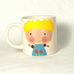 Blonde boy hand painted mug