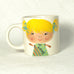 Blonde girl hand painted mug