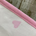 100% cotton, handmade Heart bunting in gorgeous pink and white!