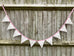 100% cotton, handmade Heart bunting in gorgeous pink and white!