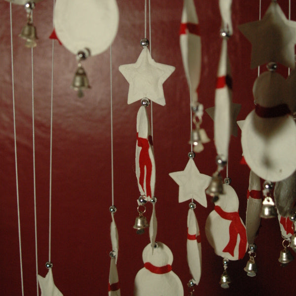 Snowman and Star Christmas mobile