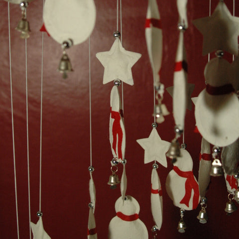 Snowman and Star Christmas mobile