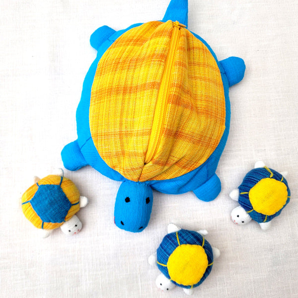 Mother Tortoise toy with 3 beautiful removable babies.